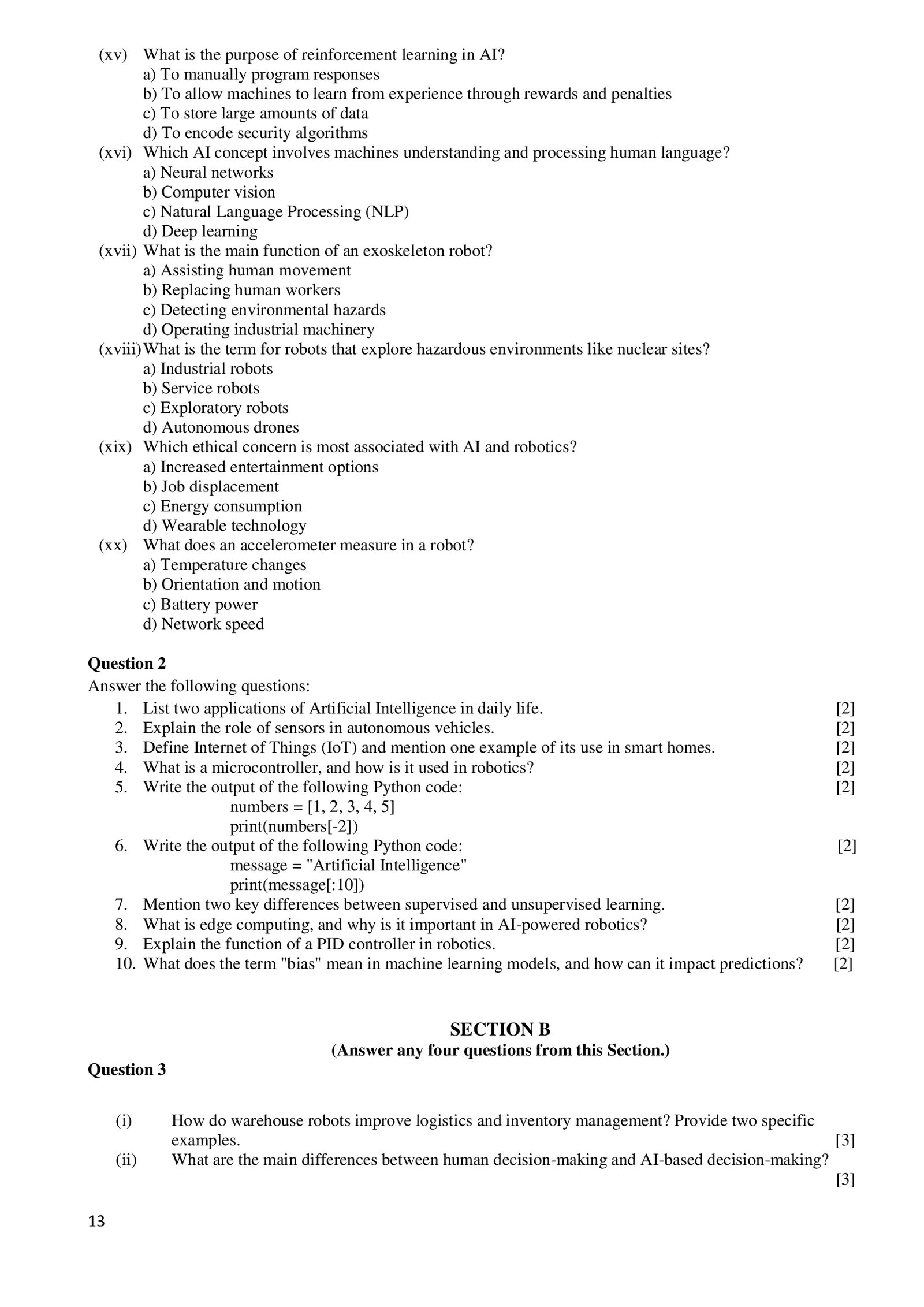 Sample Paper 3
